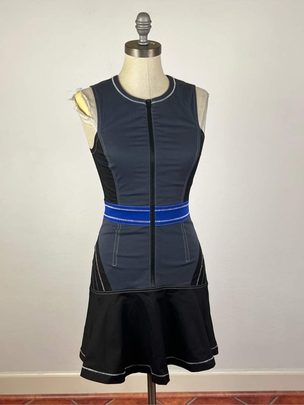 Magnlens Athletic Color Block Zip Dress